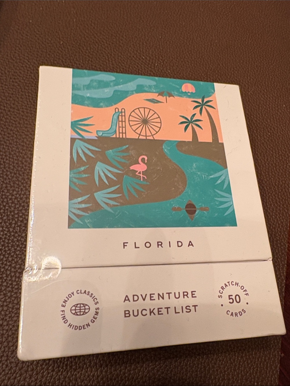 Florida Adventure Bucket List Scratch-Off Cards - Teal & Coral